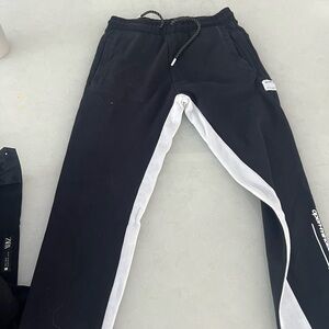 Zara Black and White Joggers